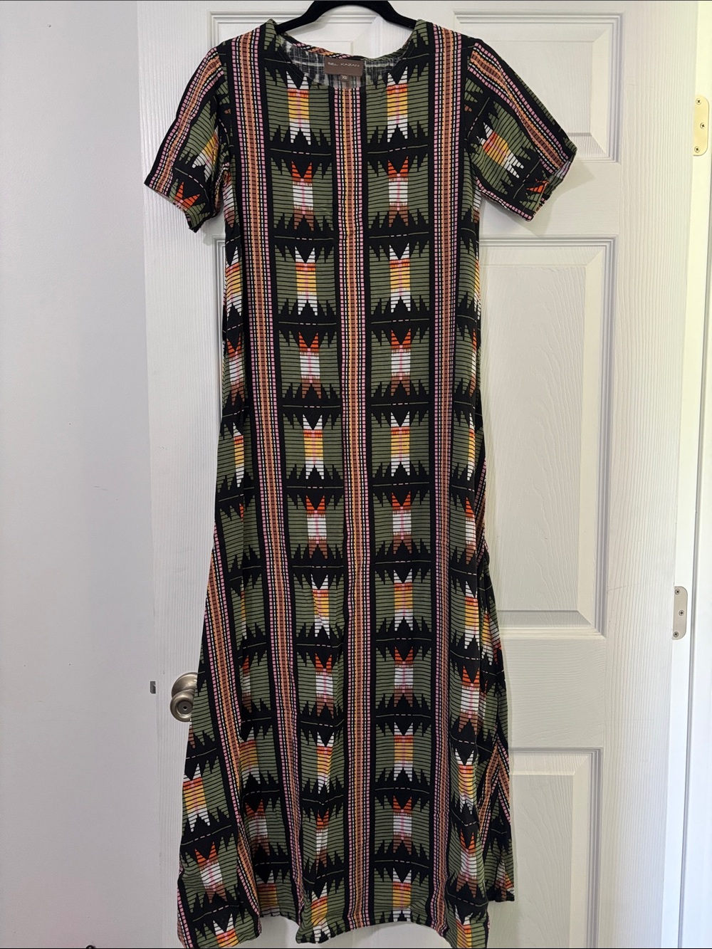 Anthropologie bell Kazan cotton tribal print maxi dress xs